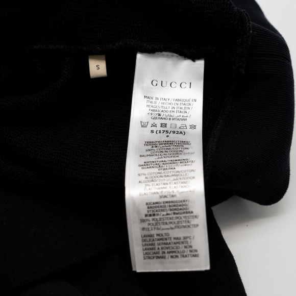 size S Gucci GG Interlocking Logo Crewneck Sweatshirt with embroidery Black - Picture 8 of 9